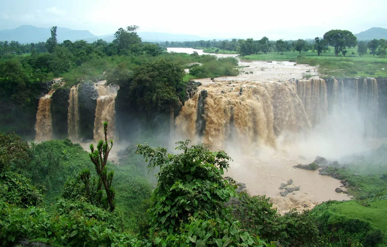 Photo wallpaper Waterfall, Ethiopia, Blue Nile Waterfall