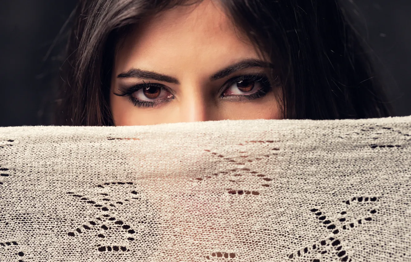 Photo wallpaper girl, brown eyes, photo, photographer, background, model, face, brunette