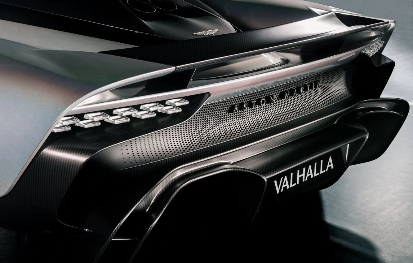 Photo wallpaper Aston Martin, close up, Valhalla, Aston Martin Valhalla, rear wing