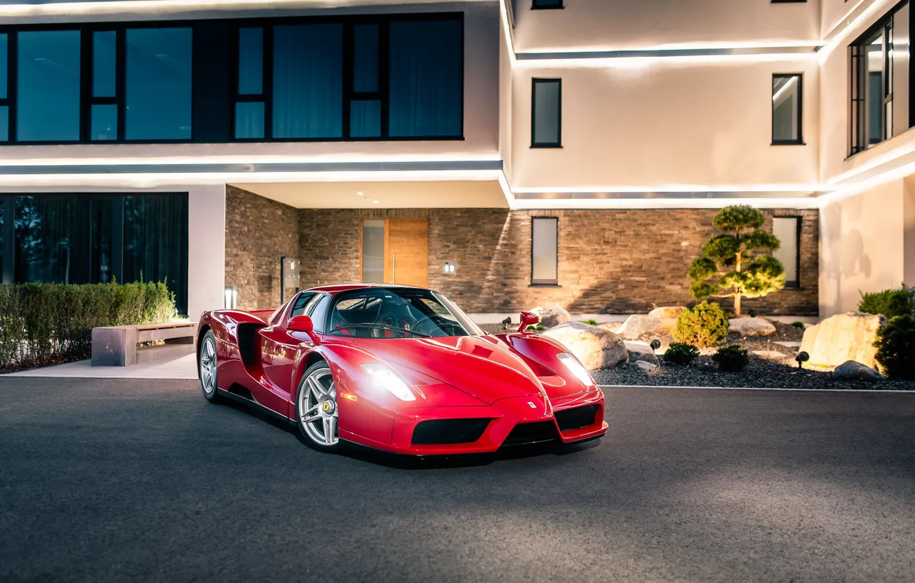 Photo wallpaper Ferrari, red, enzo