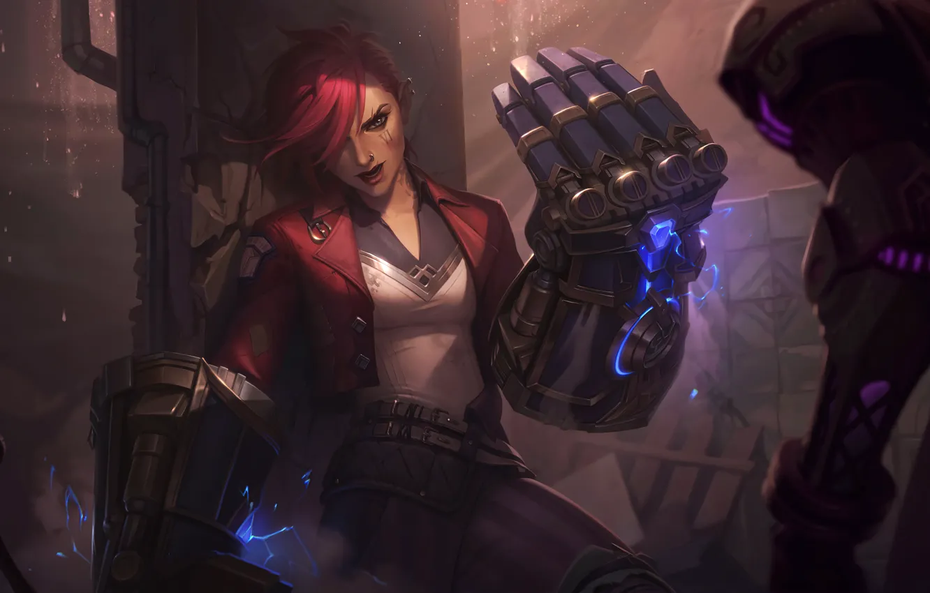 Photo wallpaper the game, gloves, red hair, characters, League of Legends, LoL, League Of Legends, Riot Games