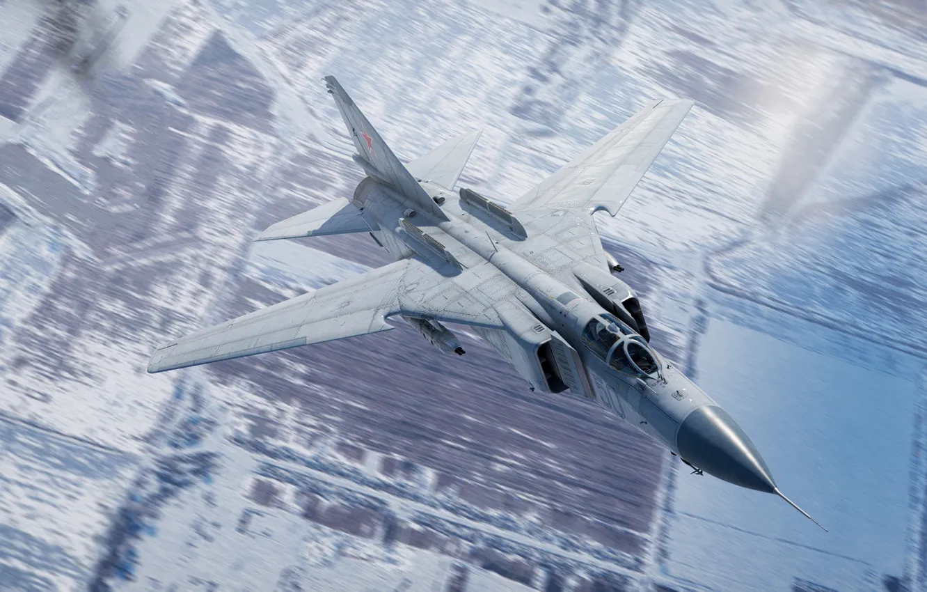 Photo wallpaper USSR, multi-role fighter, OKB MiG, The MiG-23ML