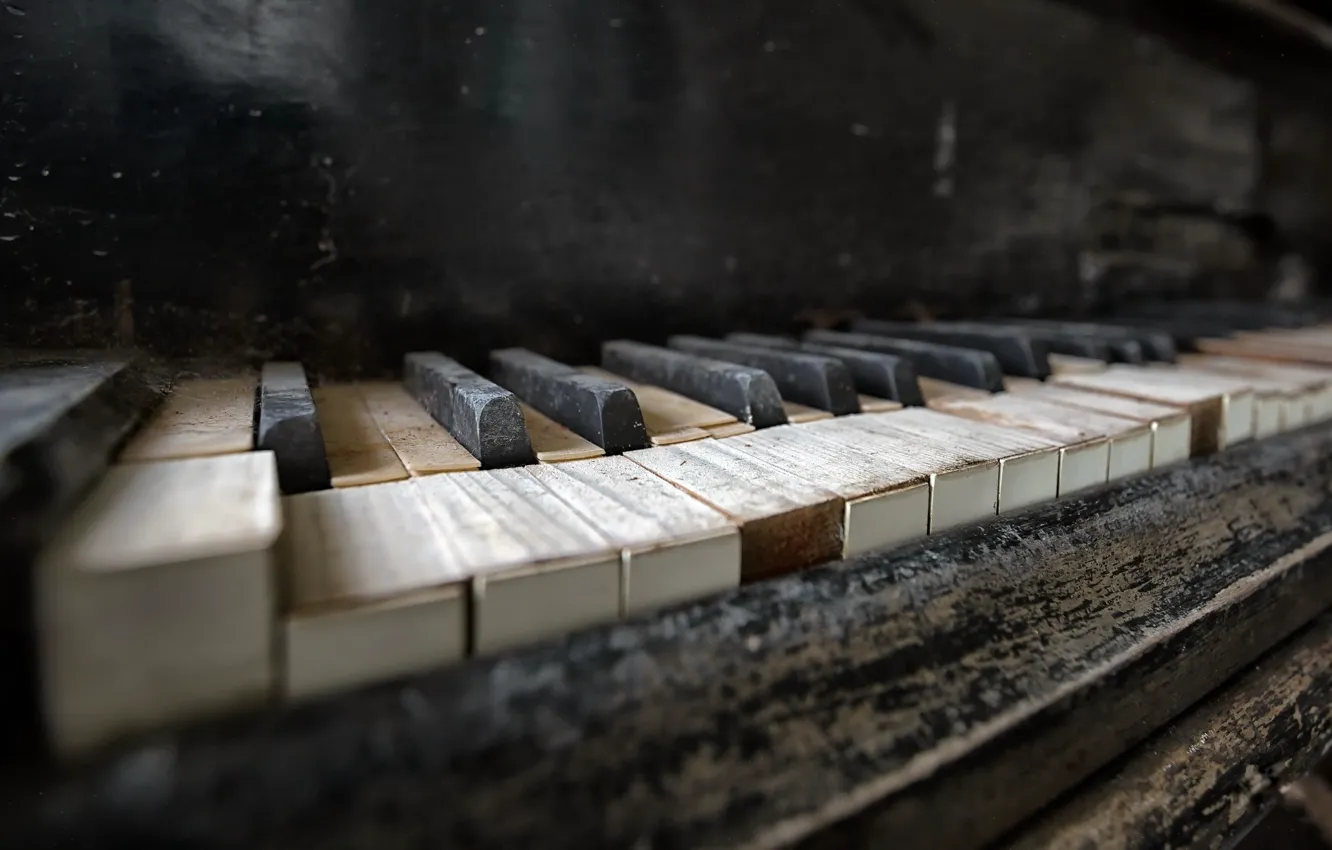 Photo wallpaper keys, piano, music