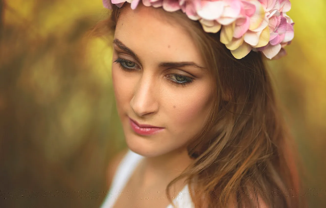 Photo wallpaper look, girl, portrait