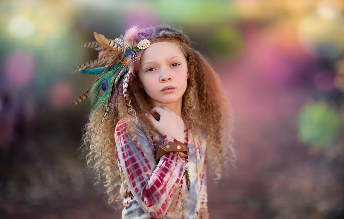 Photo wallpaper colorful, model, child, berkley claybourne