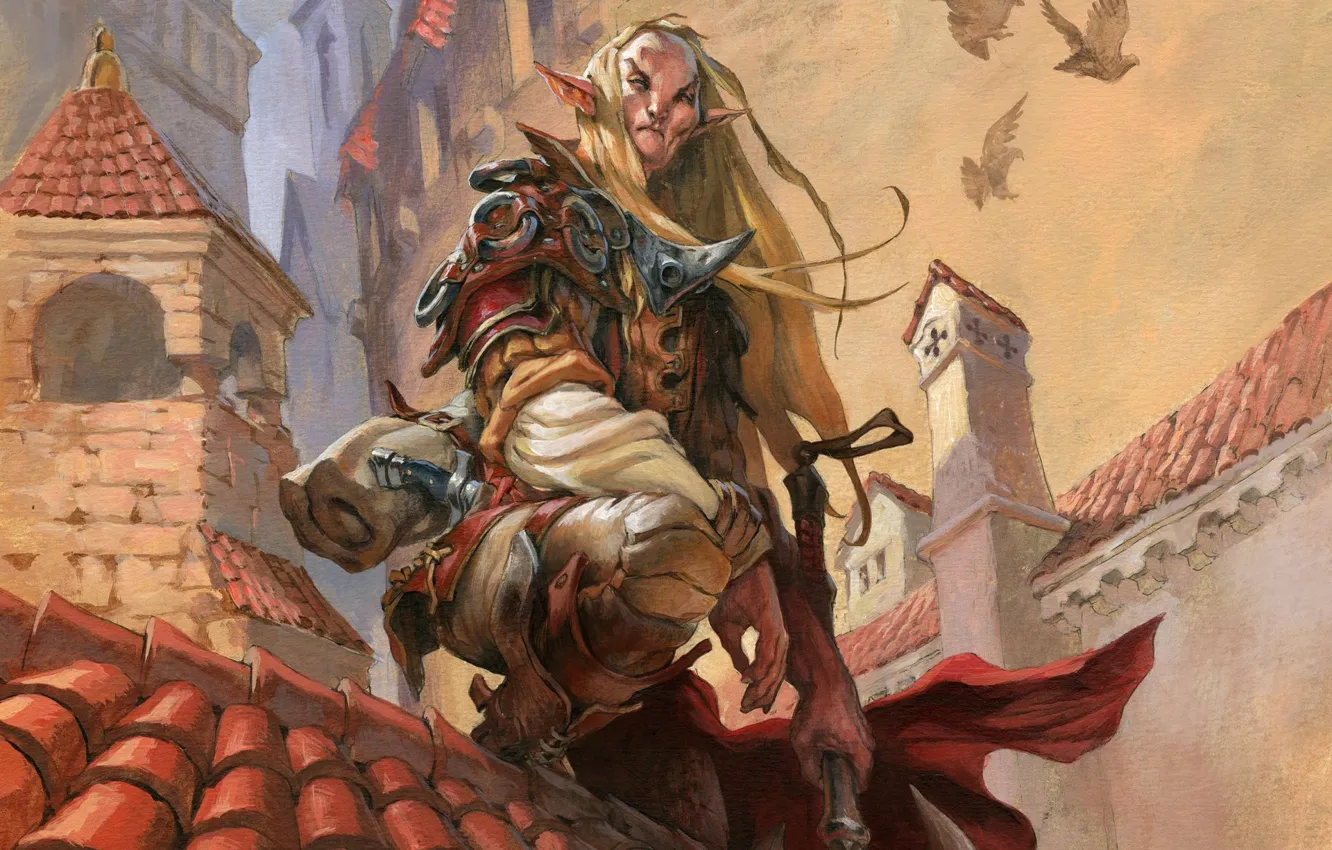 Photo wallpaper elf, Magic: The Gathering, Jesper Ejsing, Selvala's Enforcer
