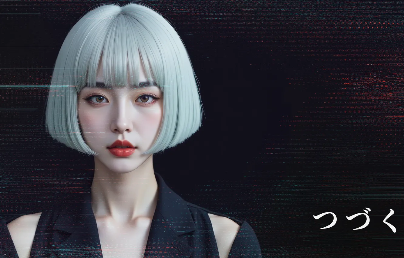 Photo wallpaper girl, art, Blonde Angel, Maniacarta