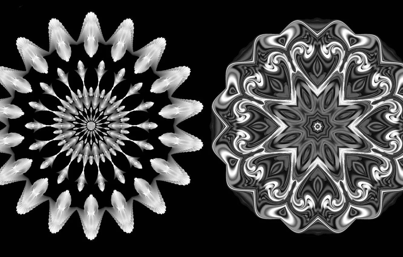 Photo wallpaper abstraction, pattern, two, pattern, two, more, fractals, Abstraction