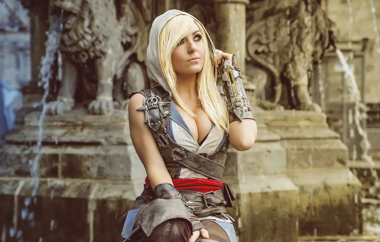 Photo wallpaper Edward Kenway, Jessica Nigri, costume play, American cosplay model, Assassin's Creed IV:Black Flag