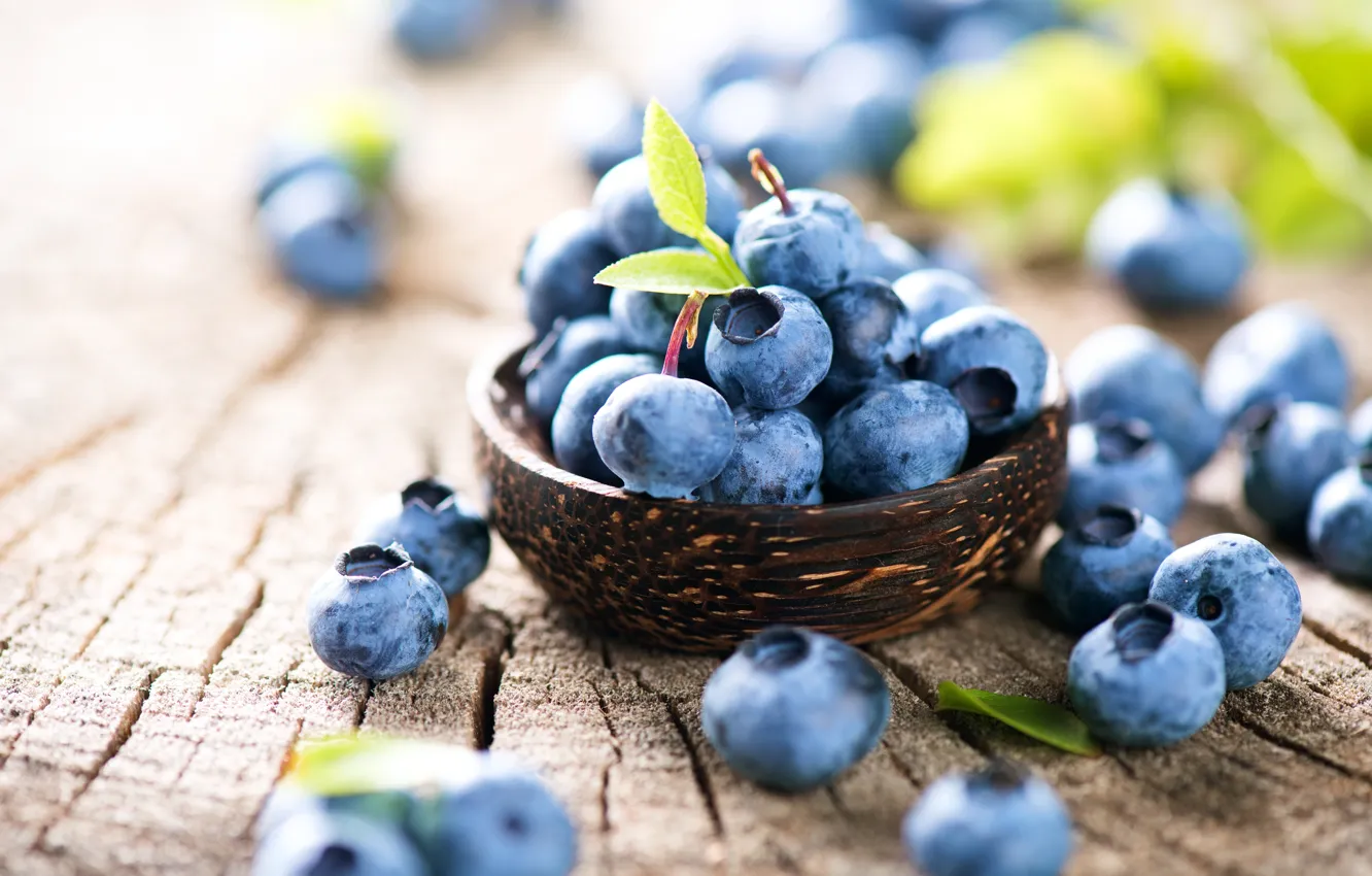 Photo wallpaper berries, blueberries, fresh, blueberry, berries