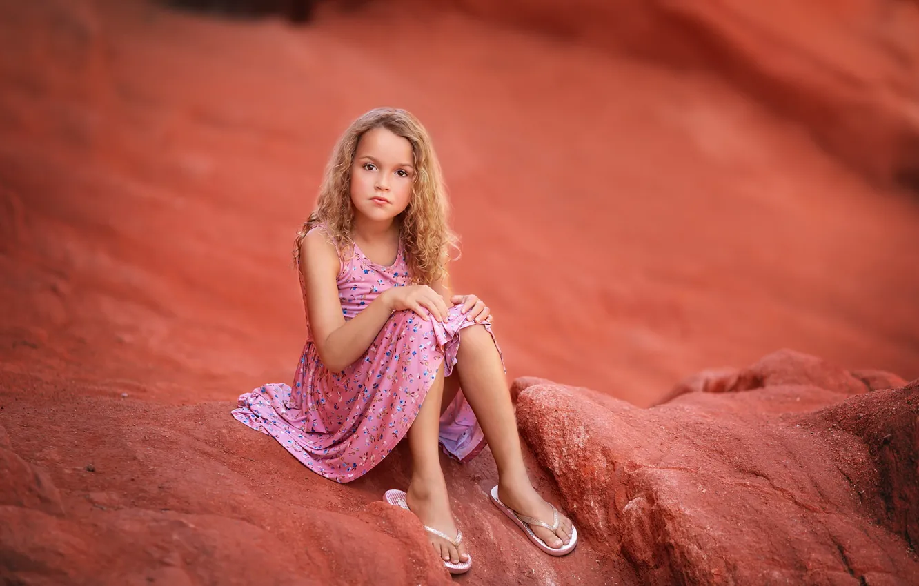 Photo wallpaper look, nature, girl