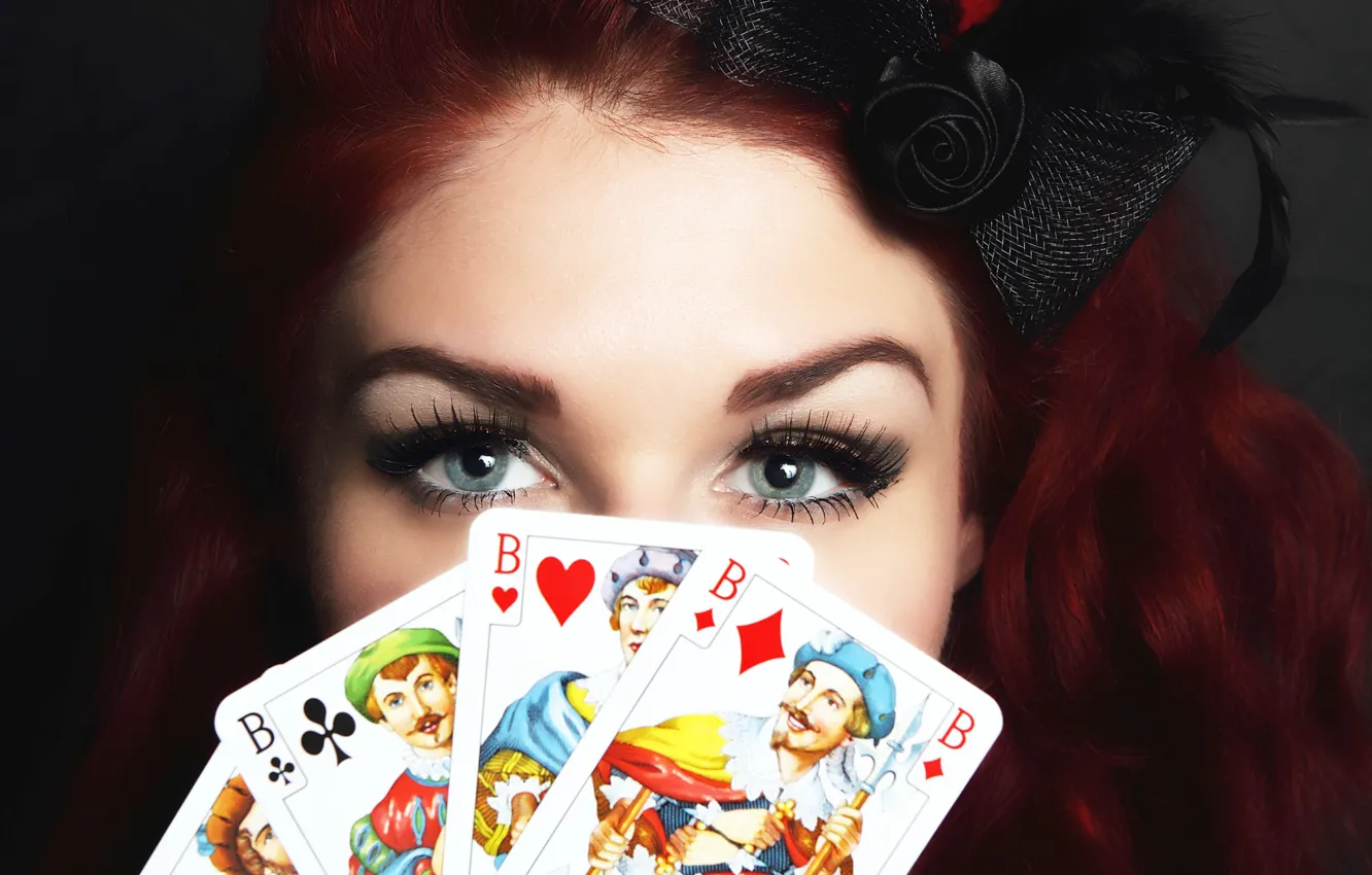 Photo wallpaper girl, map, the fortune teller