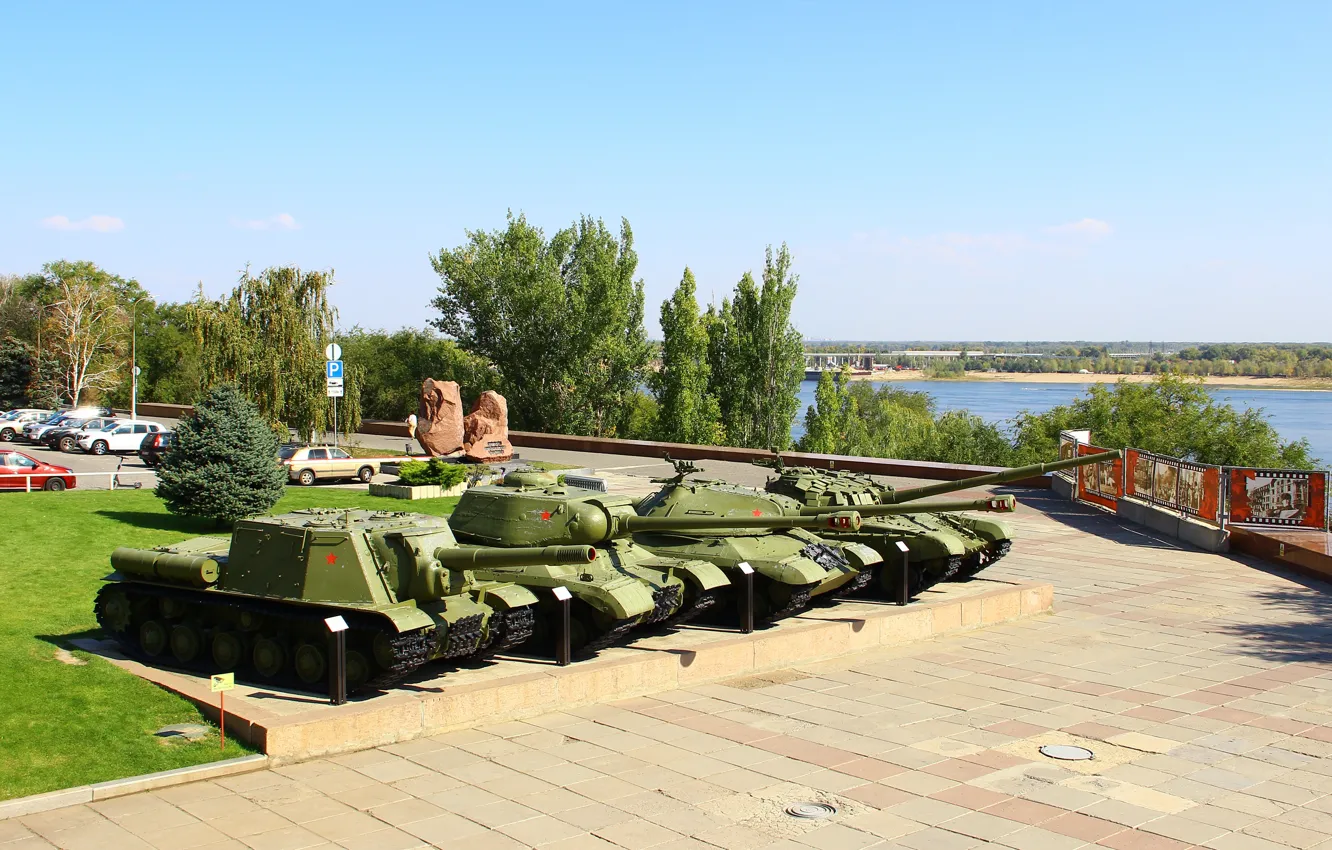 Photo wallpaper top, tank, The is-2, Volga, ISU-152, T-72, Is-3, Volgograd