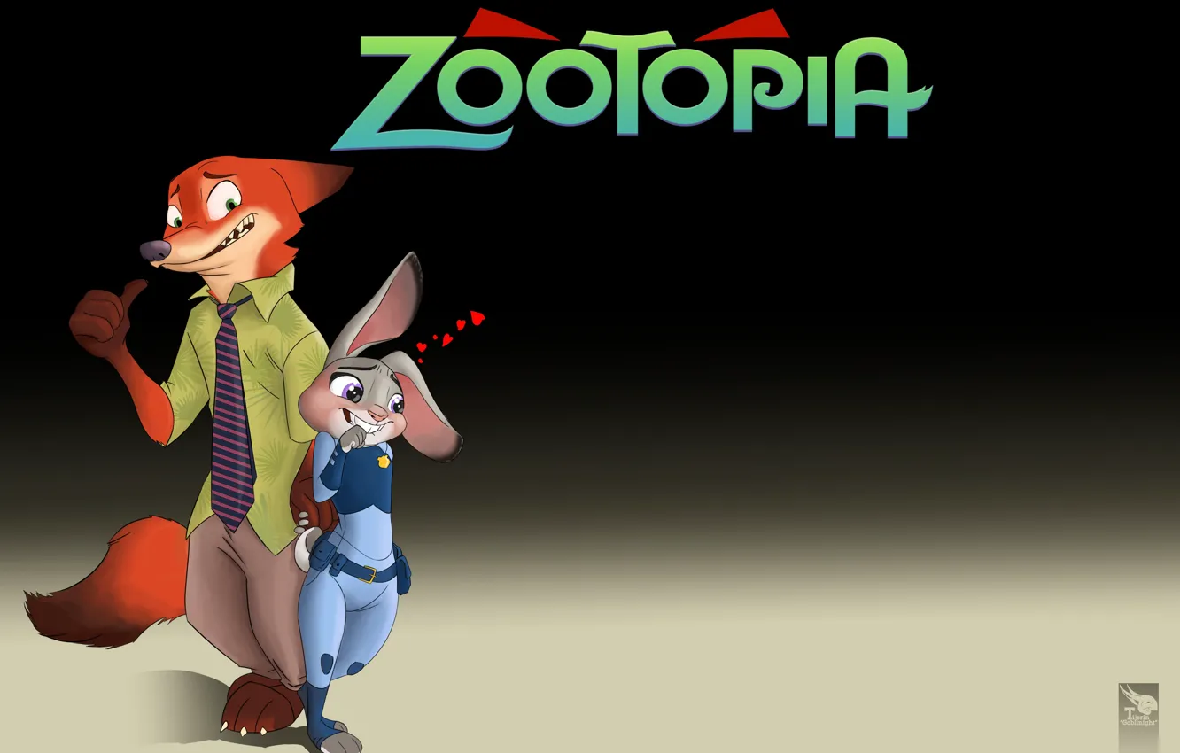 Photo wallpaper Fox, Cartoon, 2016, Zootopia, Zeropolis, Judy., Nick Wilde, Nick Wild
