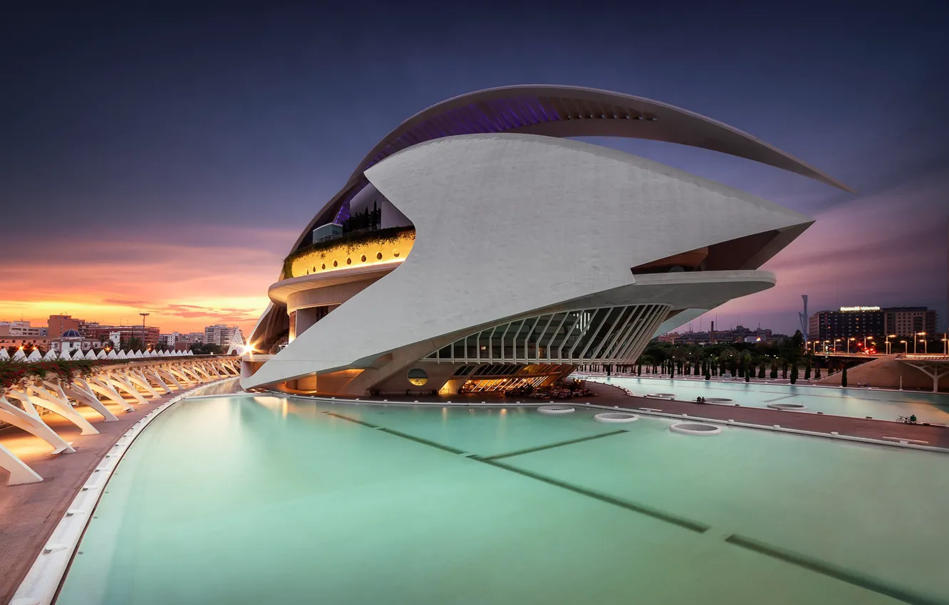 Photo wallpaper architecture, Spain, complex, Valencia, The city of arts and Sciences