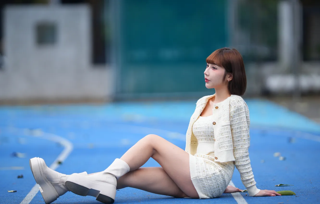 Photo wallpaper girl, legs, Asian