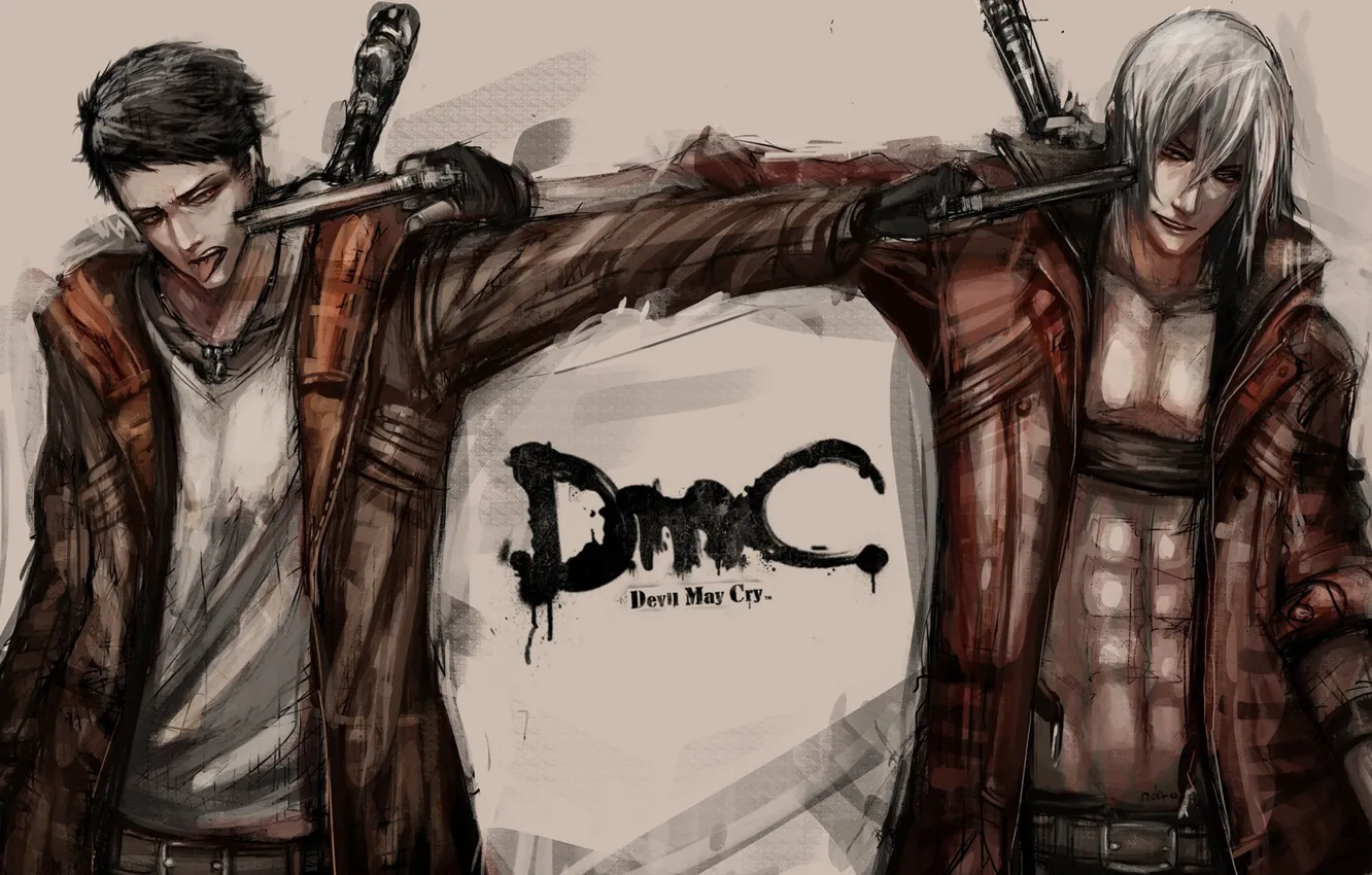 Photo wallpaper art, Dante, DMC, Devil May Cry, fan