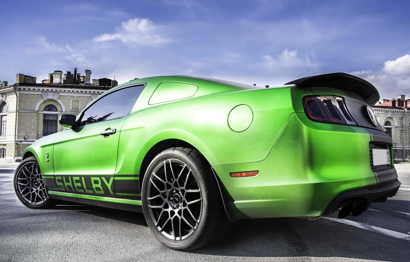 Photo wallpaper Mustang, Ford, Shelby, Ford, Mustang, Green, 302, Boss