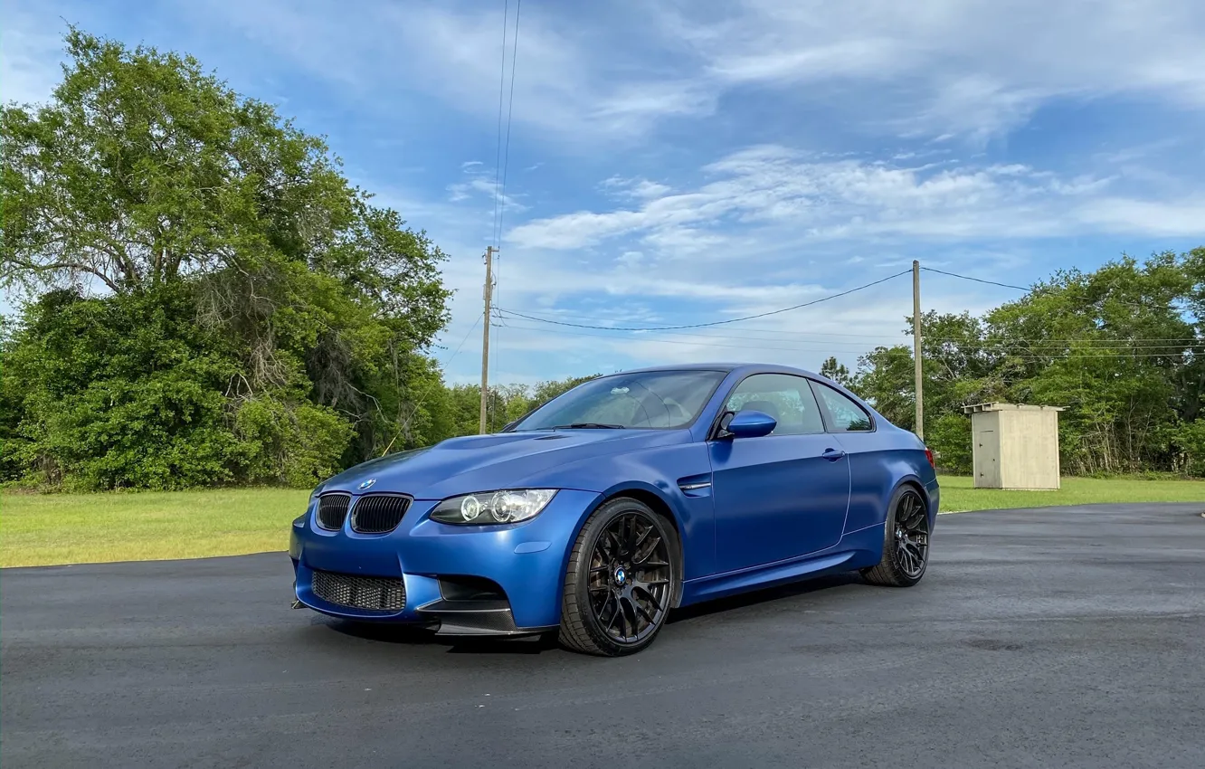 Photo wallpaper Blue, E92, M3 Competition