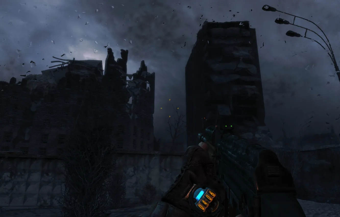 Photo wallpaper night, Moscow, Metro 2033, destroyed, metro ray of hope, artem metro station