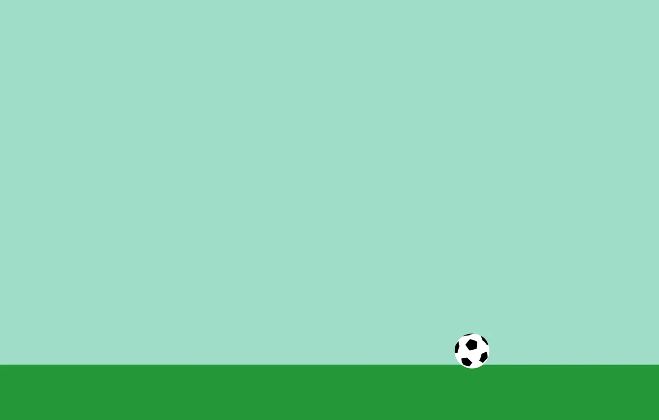 Photo wallpaper field, grass, football, sport, the ball