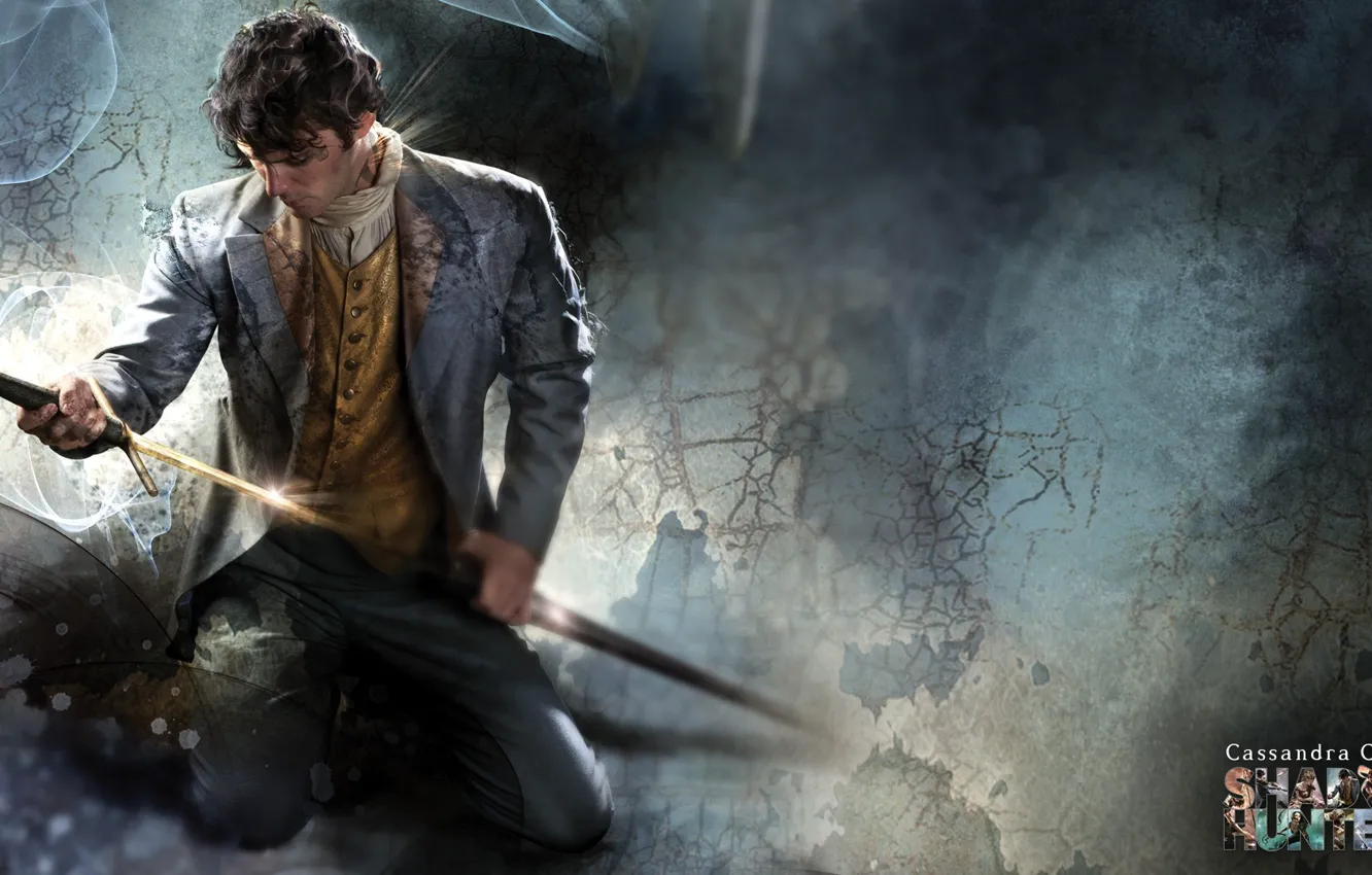 Photo wallpaper weapon, Supernatural, man, ken, blade, book, hunter, The Mortal Instruments