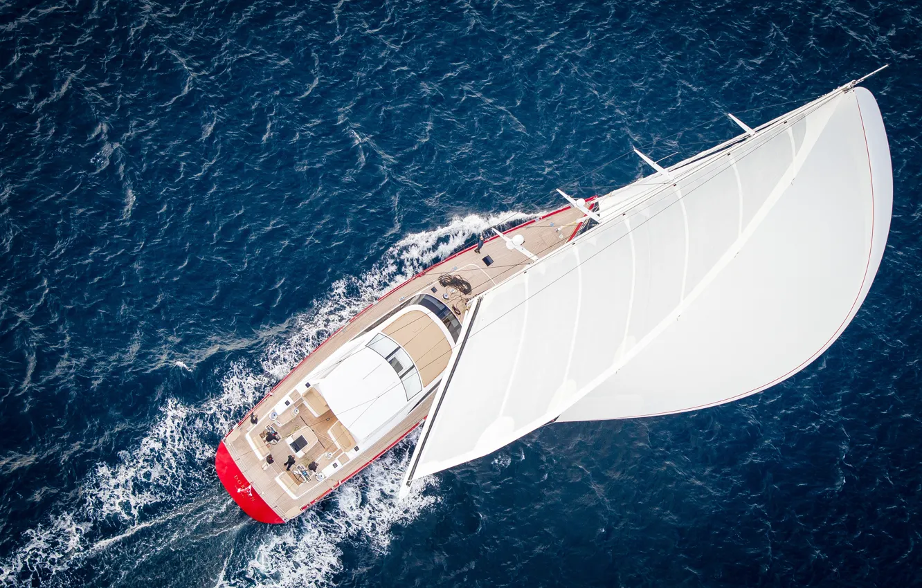 Photo wallpaper sea, custom, B-116-01, sail test in Malta, Baltic Yachts, superyacht Doryan