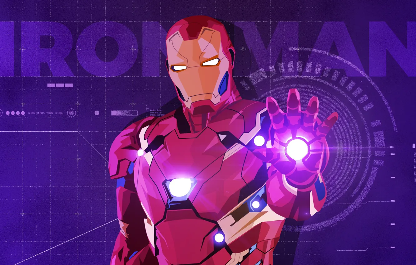 Photo wallpaper vector, art, Iron man, Iron Man