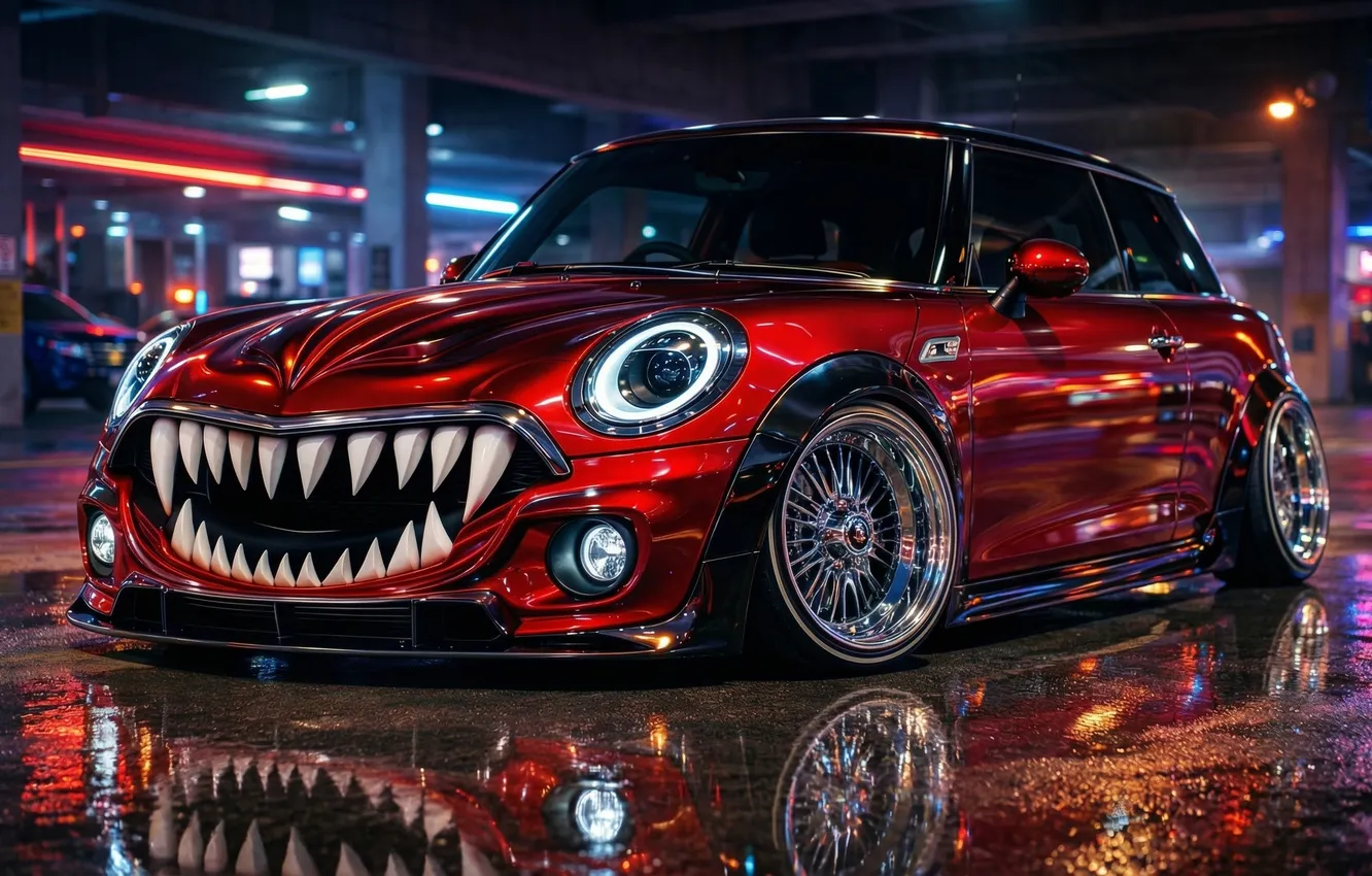 Photo wallpaper auto, tuning, art, grin