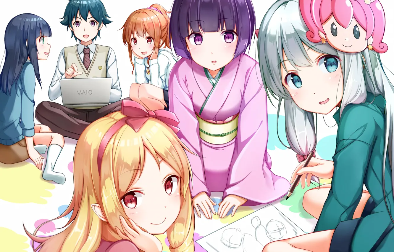 Photo wallpaper anime, art, characters, Erromango-Sensei