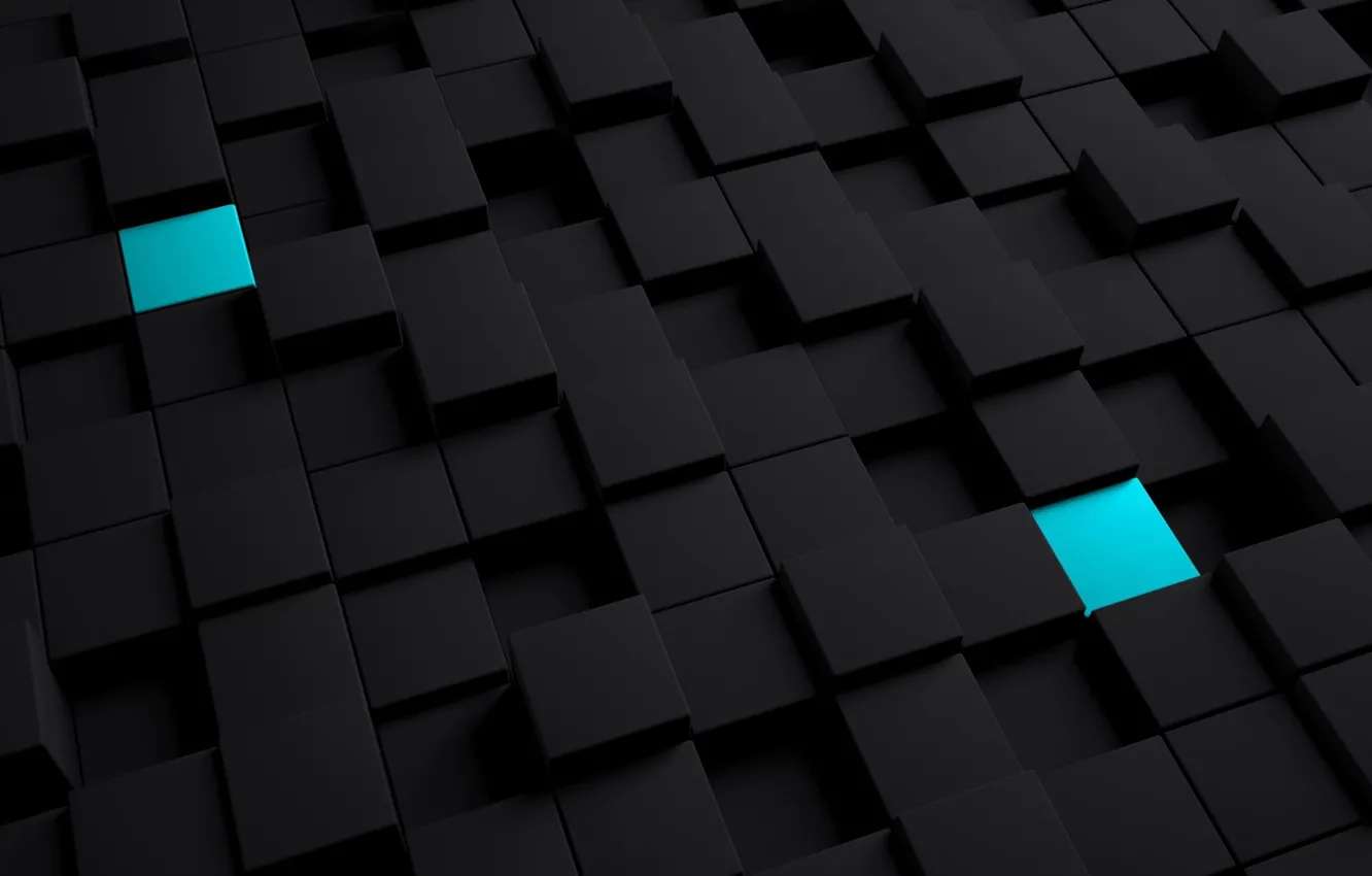 Photo wallpaper abstraction, the dark background, blue, Cuba, black, neon, black, blue