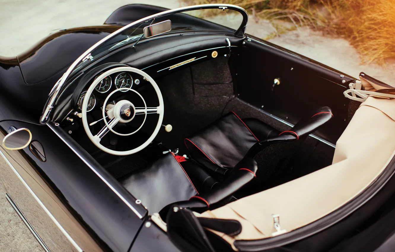 Photo wallpaper Porsche, 1957, 356, Car Interior, Porsche 356A 1600 Speedster