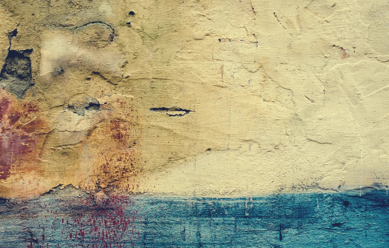 Photo wallpaper wall, paint, lack of maintenance, worn