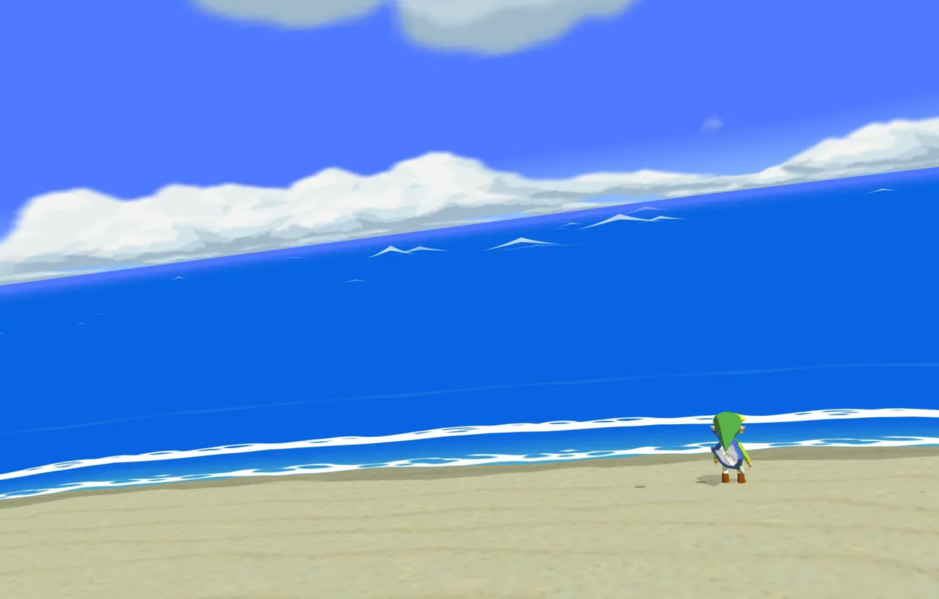 Photo wallpaper sea, anime, art