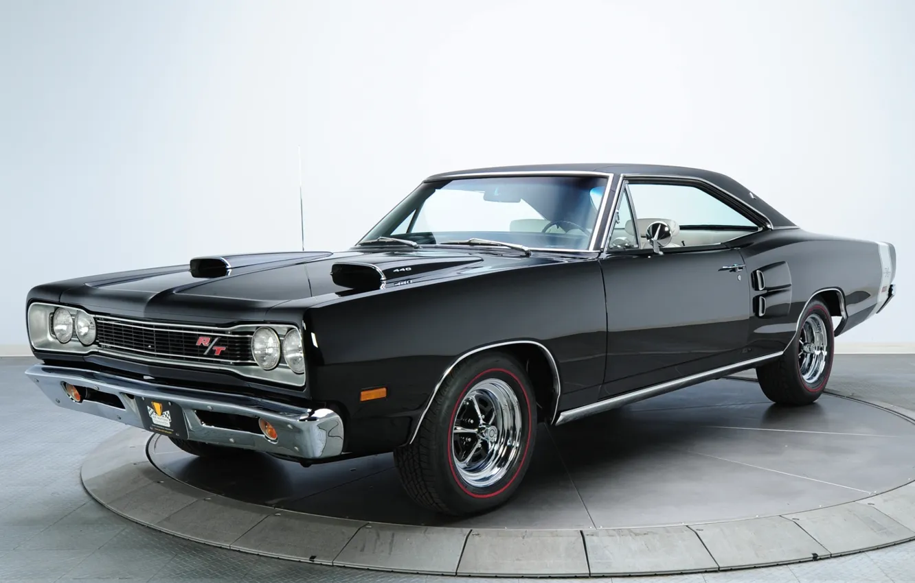 Photo wallpaper background, black, Dodge, 1969, Dodge, the front, Coronet, Muscle car