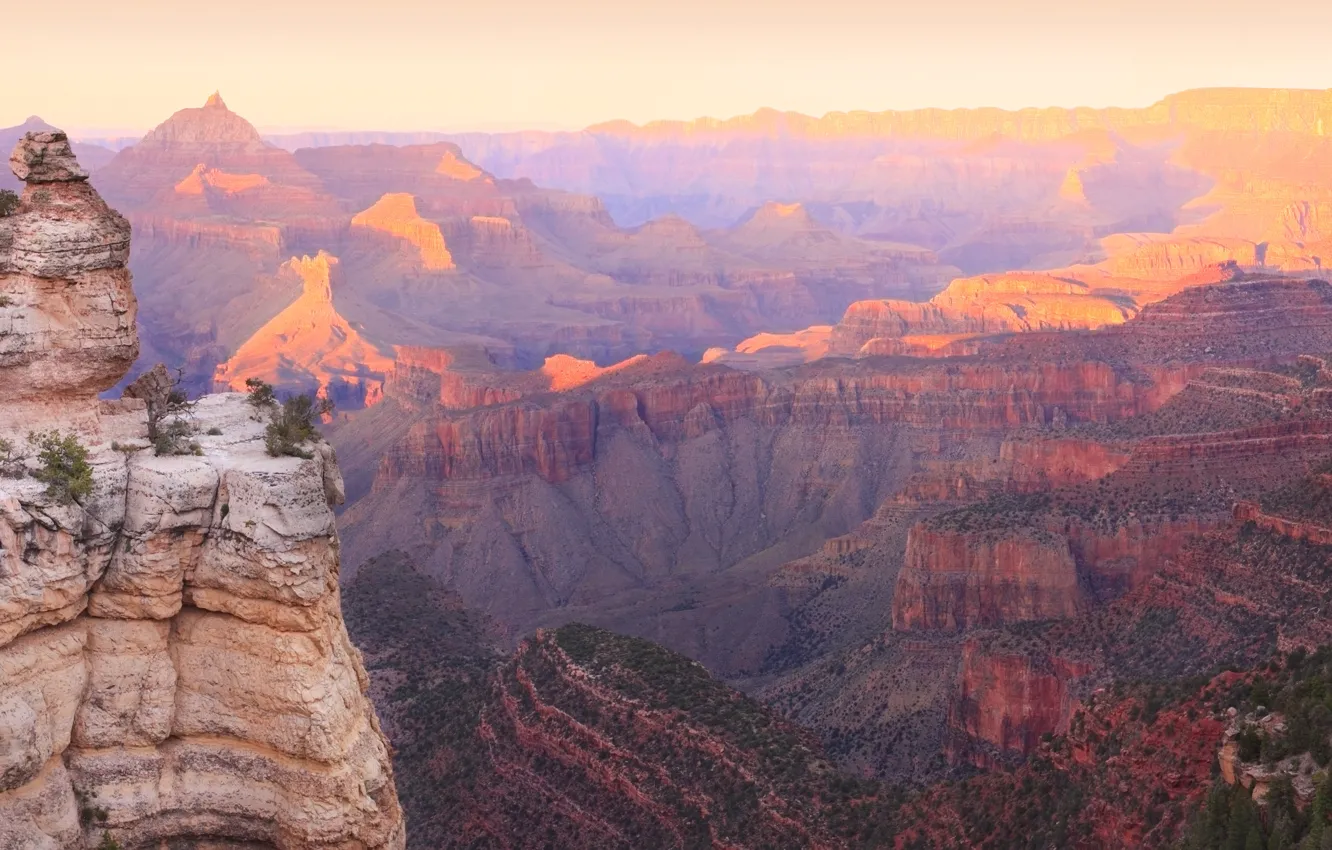 Photo wallpaper Nature, Mountains, Panorama, Rock, USA, Grand Canyon Park