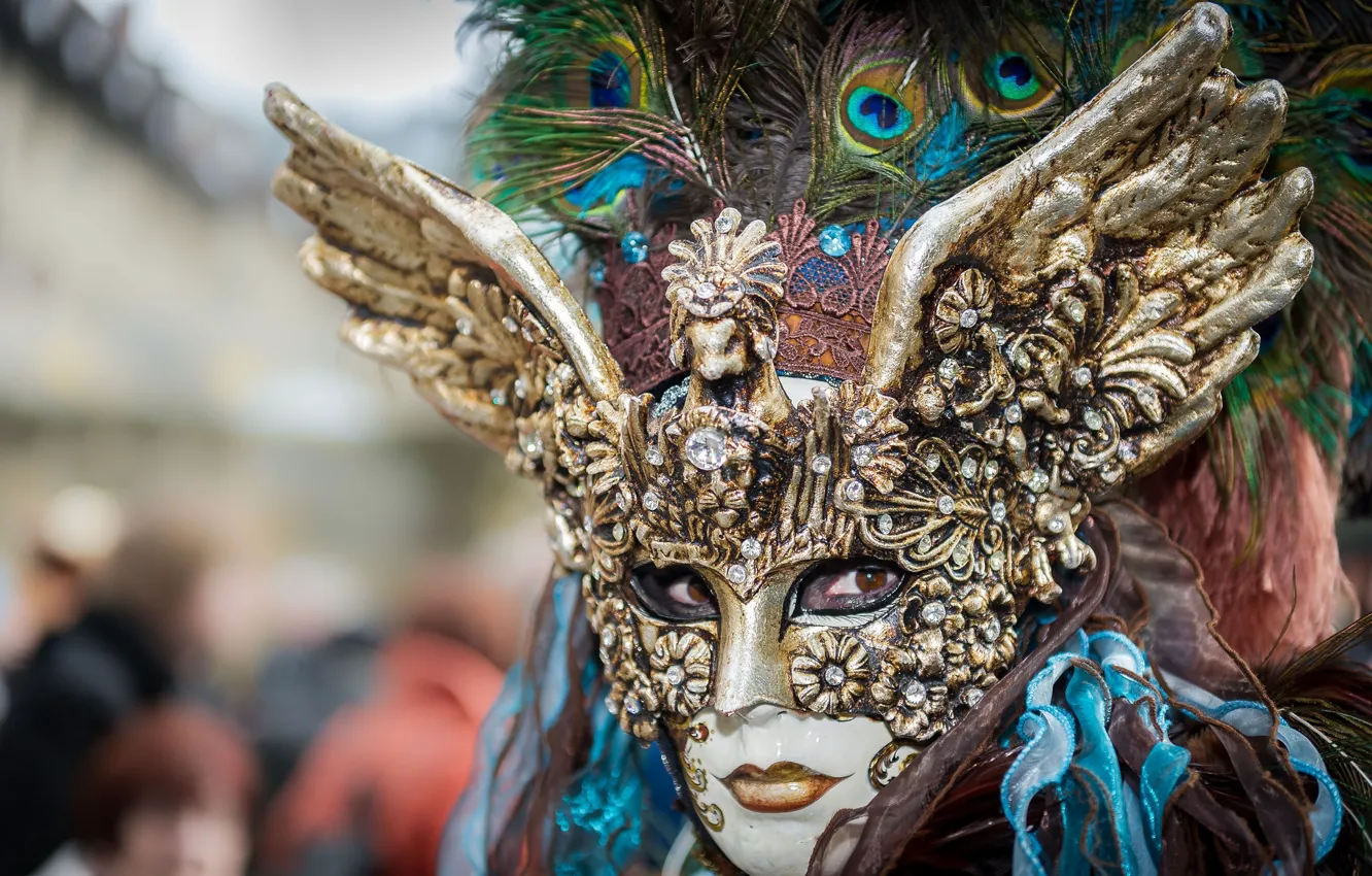Photo wallpaper mask, Venice, masquerade