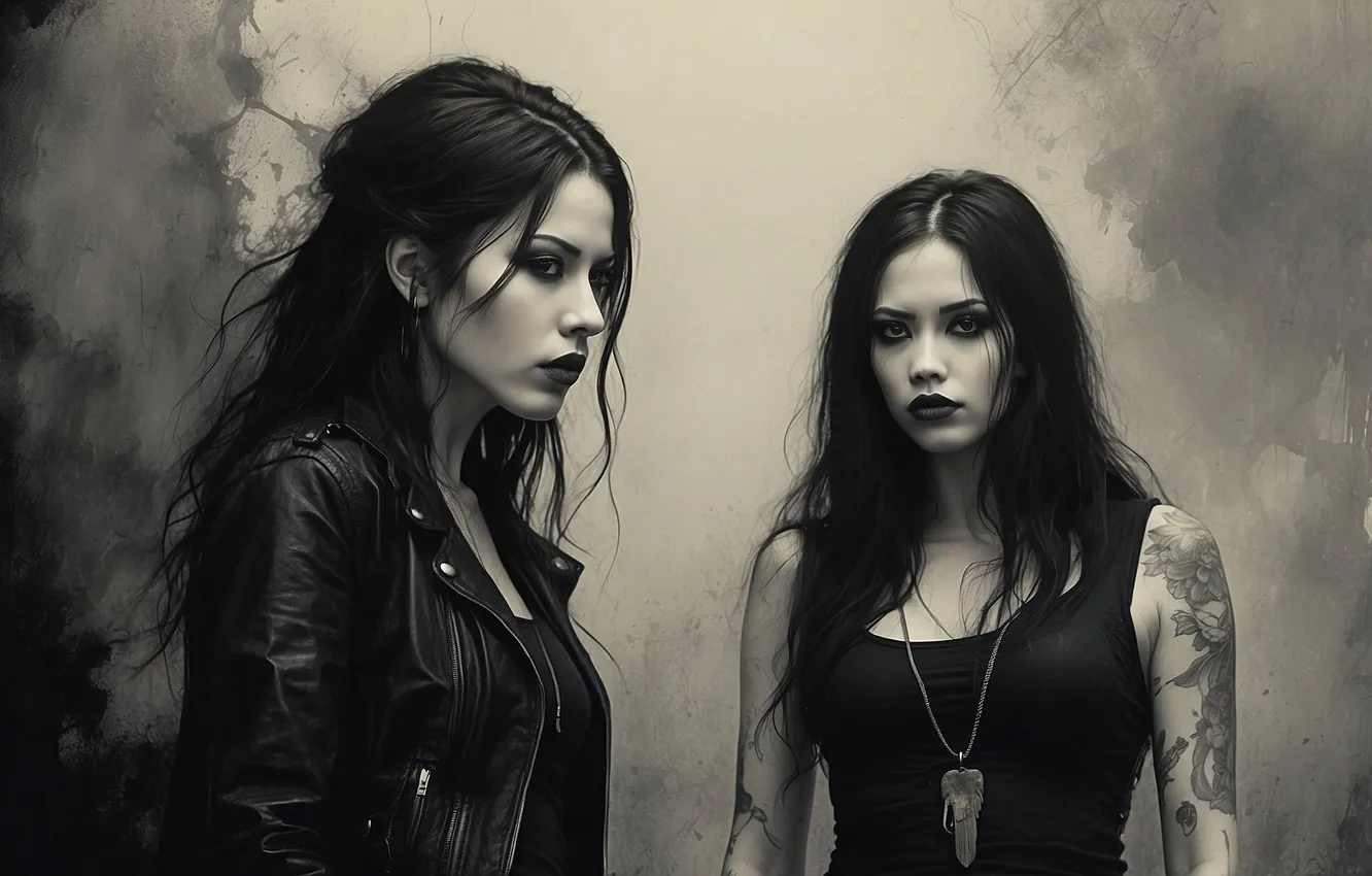 Photo wallpaper look, girl, face, style, portrait, makeup, Mike, brunette