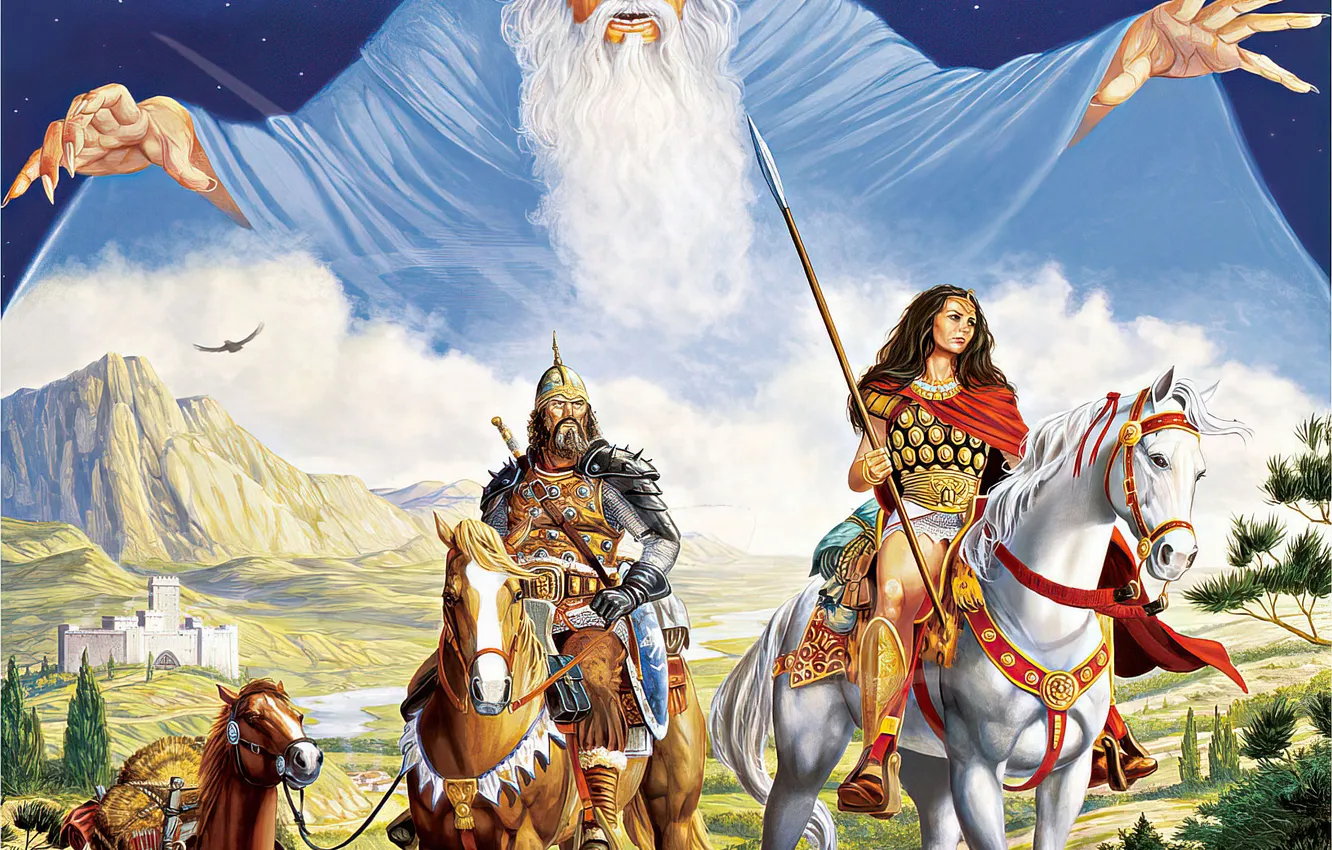 Photo wallpaper Warriors, The wizard, Warriors, Larry Elmore, Larry Elmore, Spare me