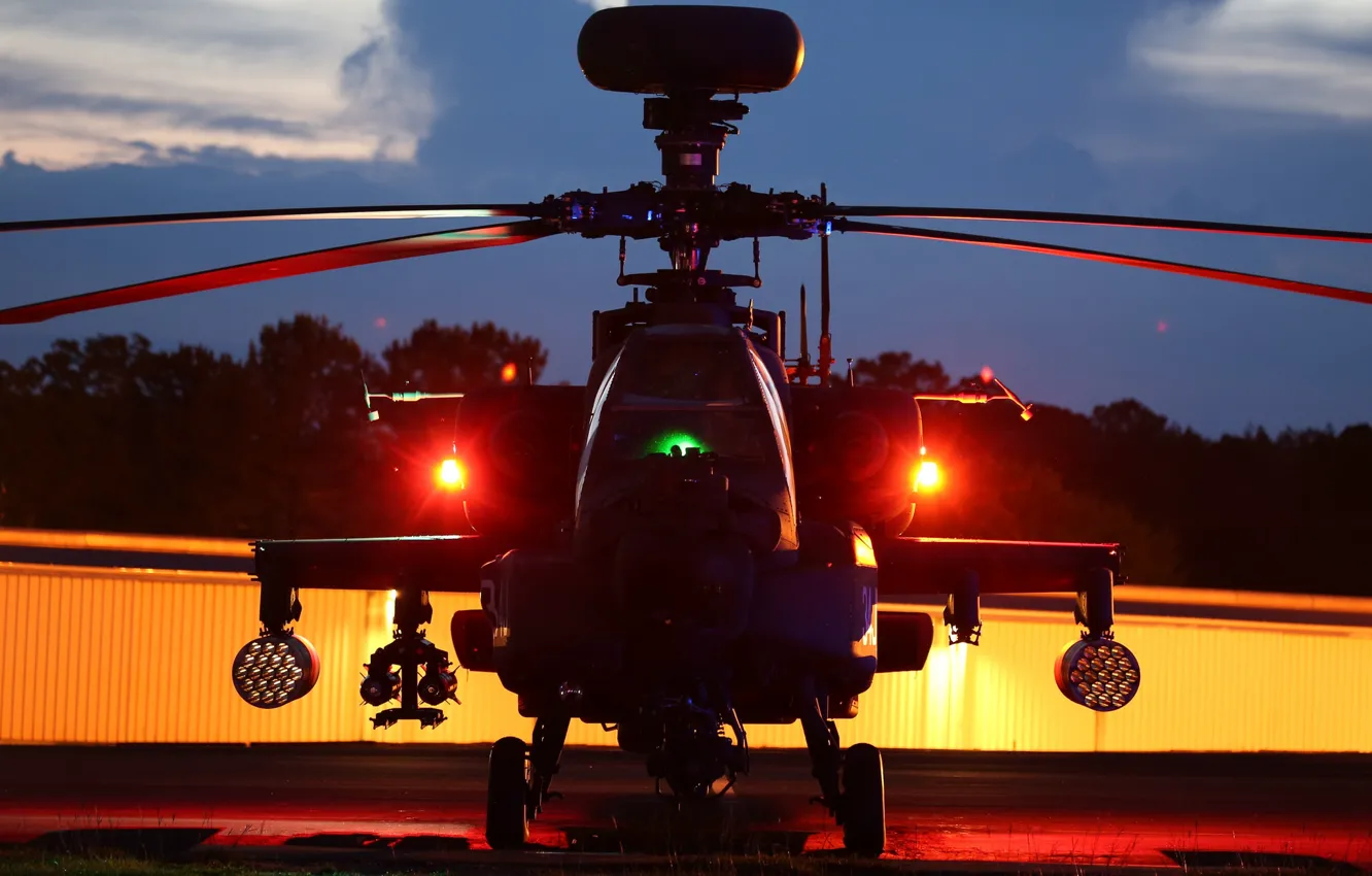 Photo wallpaper helicopter, Apache, AH-64D, shock, "Apache"