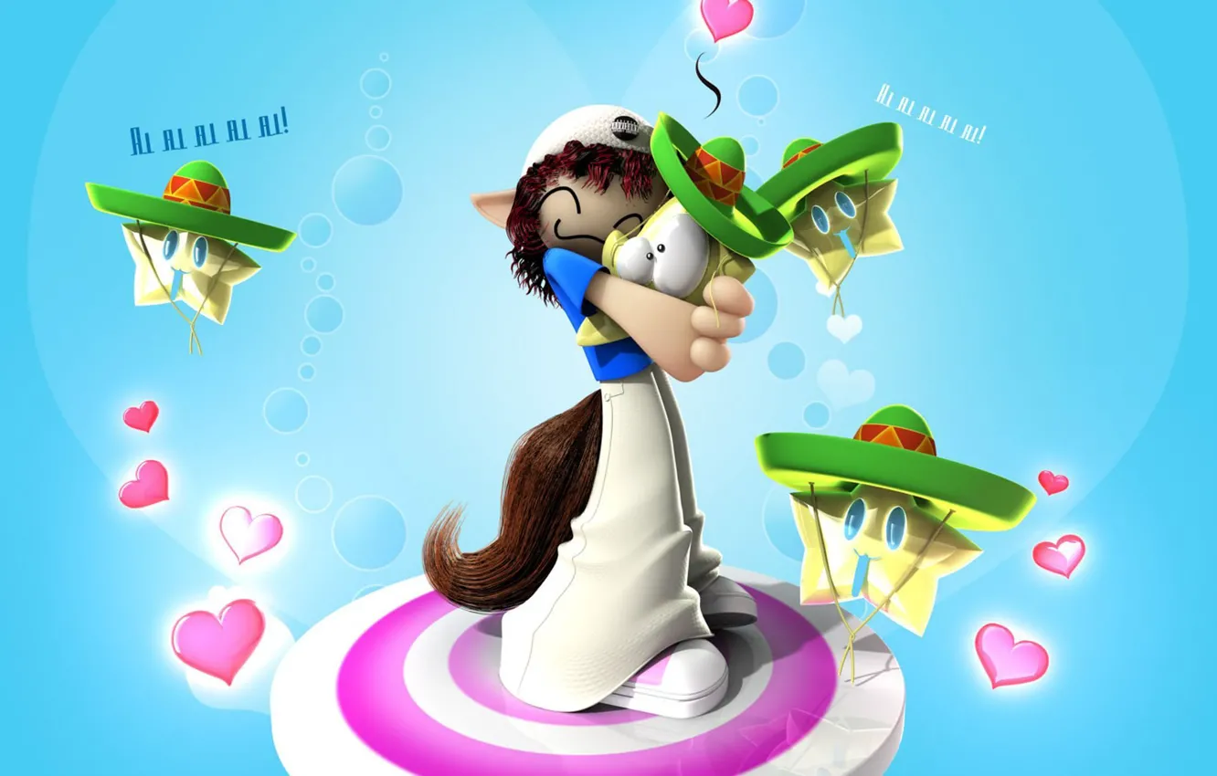 Photo wallpaper stars, rendering, anime, figures