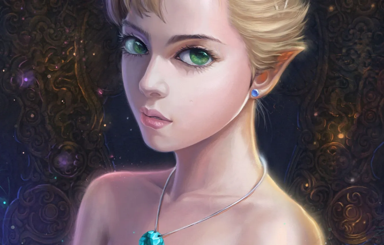 Photo wallpaper girl, art, pendant, elf