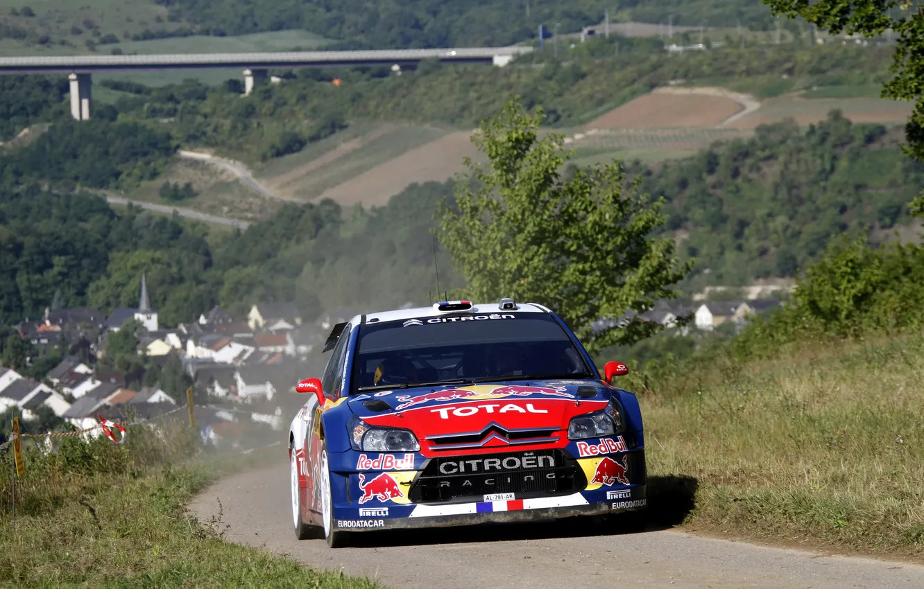 Photo wallpaper machine, race, Citroen, WRC, the front, Rally, Rally, Sebastien Loeb