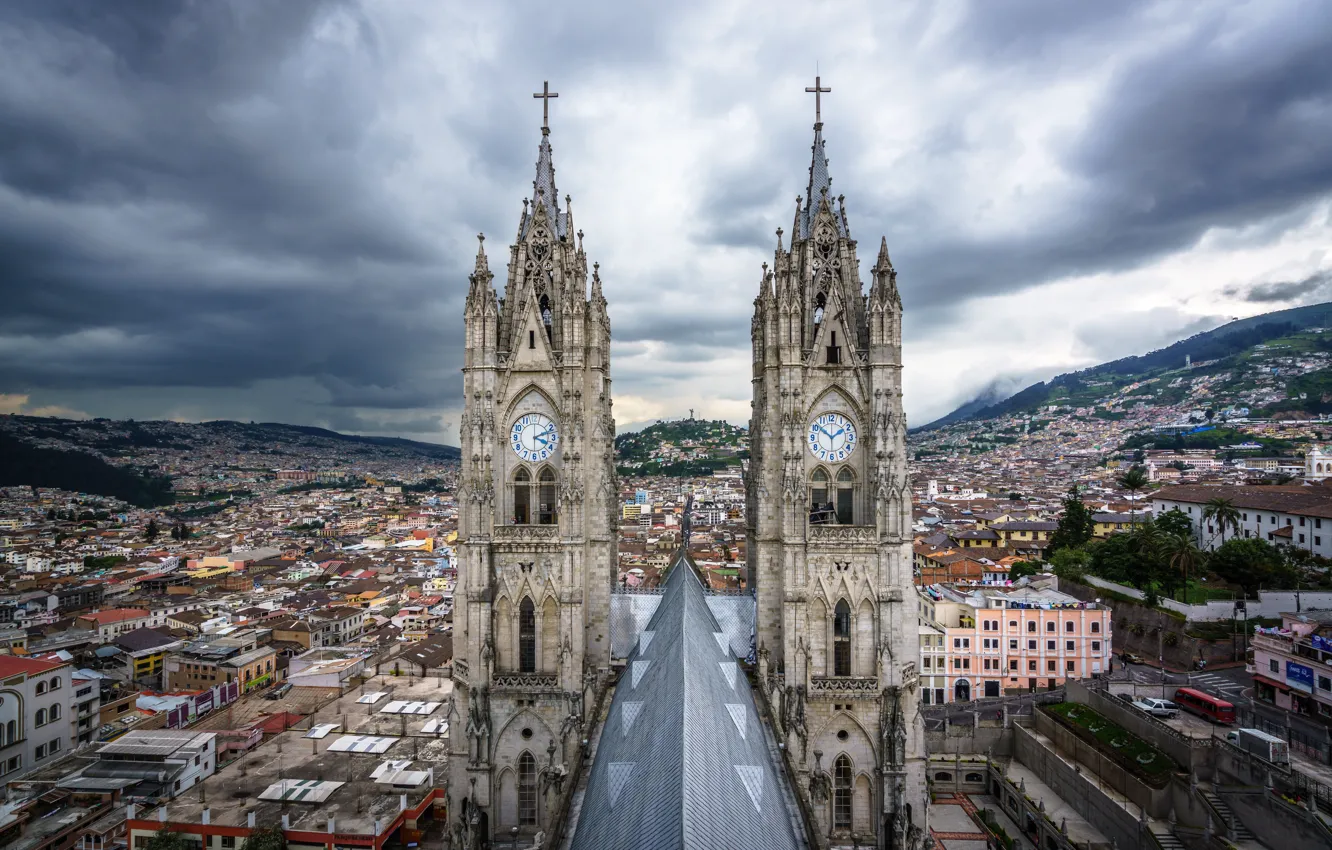 Photo wallpaper Church, Ecuador, Basilica del Voto National, Quito