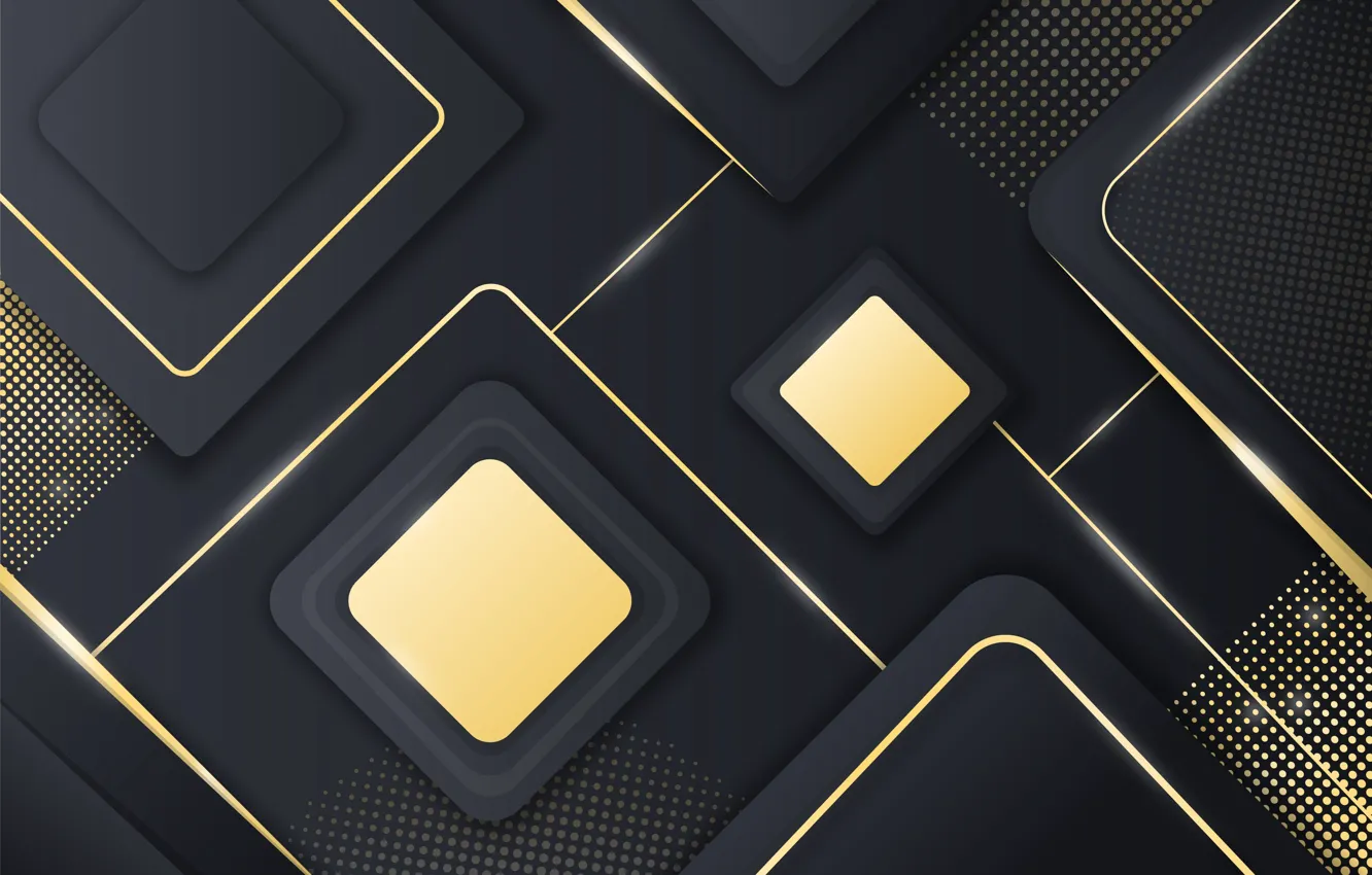 Photo wallpaper line, design, background, gold, black, background, abstract, Geometric