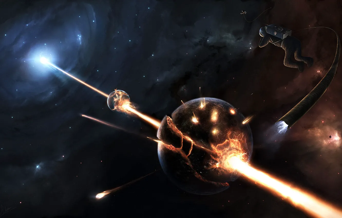 Photo wallpaper space, stars, space, fiction, Apocalypse, planet