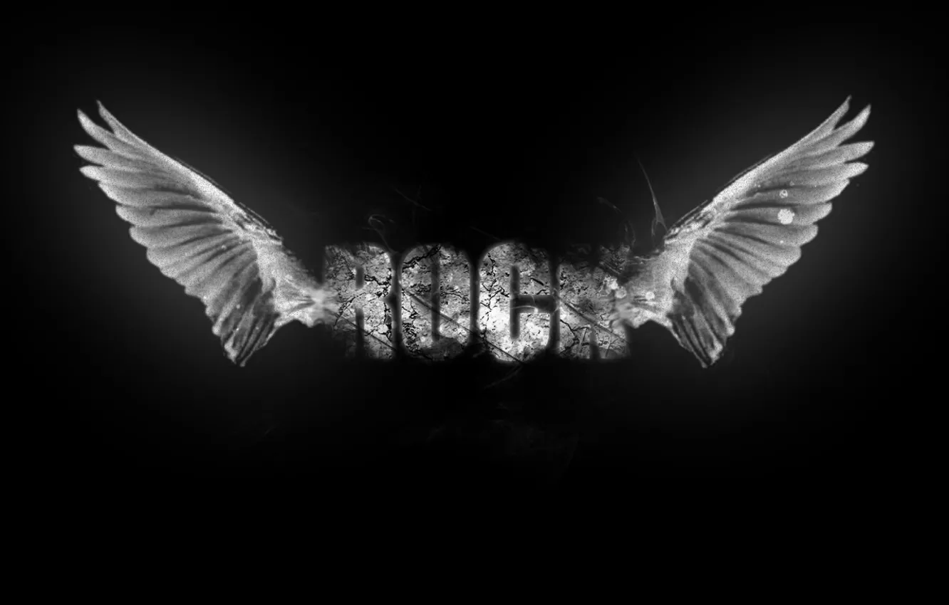 Photo wallpaper wings, music, rock