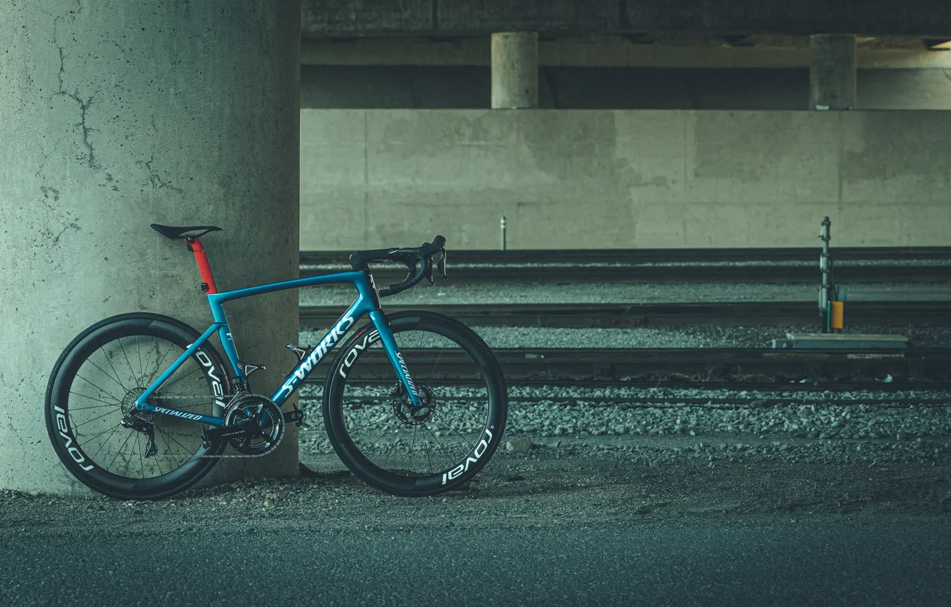 Photo wallpaper bike, the city, street, rails, road bike, road Builder, Specialized Bicycle