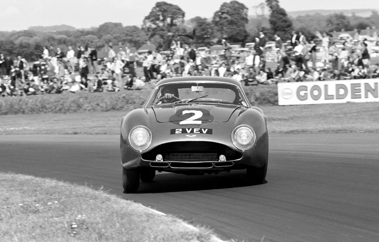 Photo wallpaper photo, race, Aston Martin, aston martin, vintage auto, db4 gt zagato