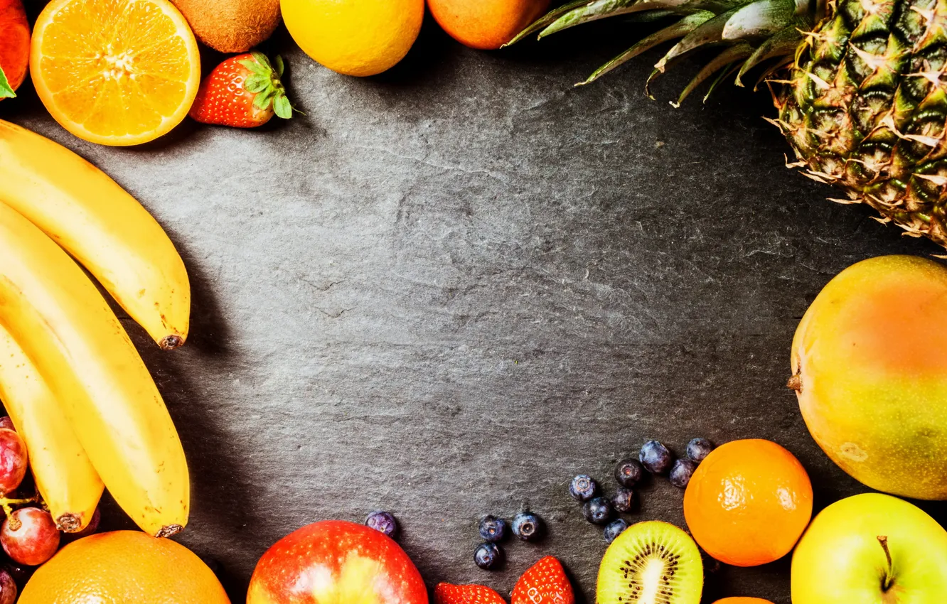 Photo wallpaper fruit, fresh, fruits, cuts